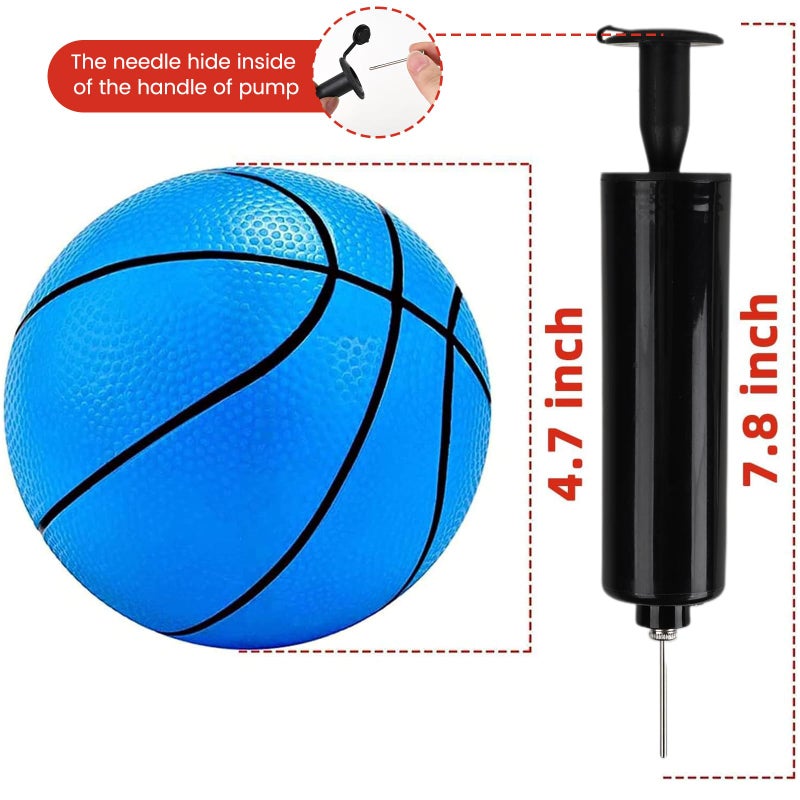 Shindel 6Pcs Mini Basketball, 4.7 inches Small Basketball with Pump for Kids and Adults, Party Favors - Image 2